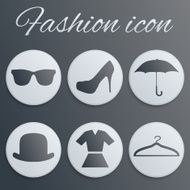 Fashion realistic button set