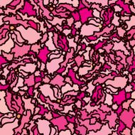 Abstract floral seamless texture in impressionism style