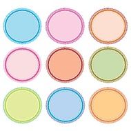 Colorful Illustration Set of Circle Frames for Design