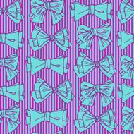 bows seamless pattern on striped background