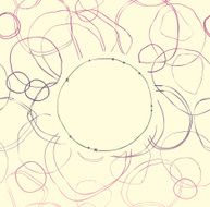 Light lace seamless banner with hand-drawn circles N2