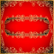 red background a frame