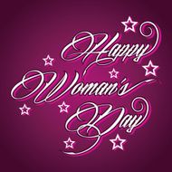 Creative typographic design for Happy Women&#039;s Day N2