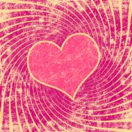 pink seamless pattern with grunge heart