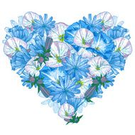 Heart from flowers
