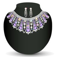 female necklace and earrings