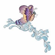 ornamental butterfly hand draw with blank space