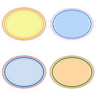 Light Blue and Yellow of Circle Frames for Design