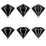 diamond vector illustration in black