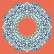Ornamental round lace Aztec