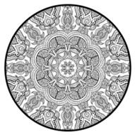 Ornamental round lace pattern like mandala
