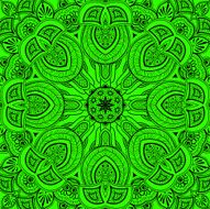 Ornamental round lace background 1