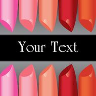 vector colorful lipstick label board