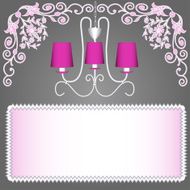 background with pink chandelier