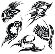 Set of various tribal elements