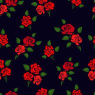 Seamless retro background with roses N5