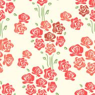 Seamless retro background with roses N6