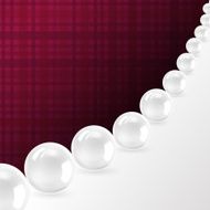 Pearl necklace on red