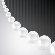 Pearl necklace on black