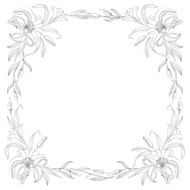 Lily frame for invitations