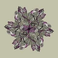 Vector vintage floral pattern N10