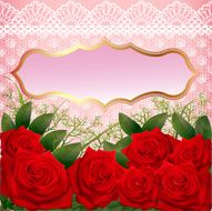 background with red roses