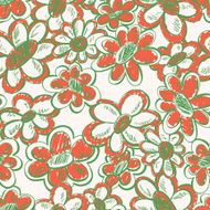 vector floral seamless pattern with blooming flowers N2