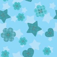 funny little buttons seamless pattern on evening background