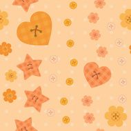 romantic little buttons seamless pattern