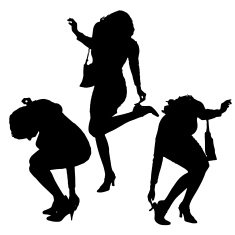 Vector silhouette of a woman N612