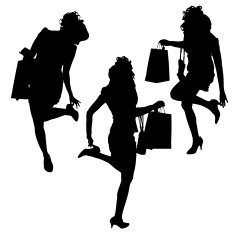 Vector silhouette of a woman N616