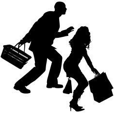 Vector silhouette shopping N3
