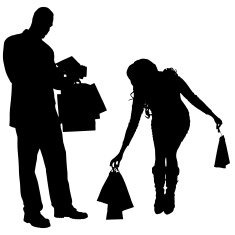 Vector silhouette shopping N5