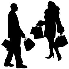 Vector silhouette shopping N6