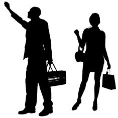 Vector silhouette shopping N7