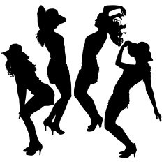 Vector silhouette of a woman N623