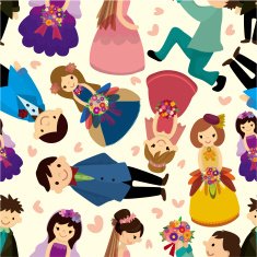 Seamless wedding pattern N3