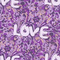 Vector seamless love texture with abstract flowers N8