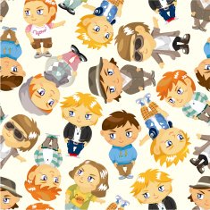 seamless young boy pattern N2