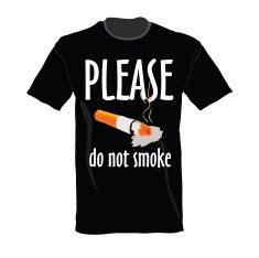 t-shirt in black color do not smoke