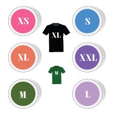 t-shirt button color vector