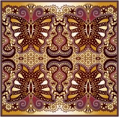 Butterfly lace pattern with flowers abstract decoration
