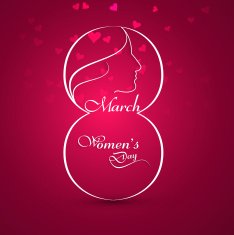 Beautiful women's day colorful background stylish holiday vector