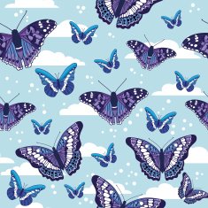 seamless pattern with butterflies N38