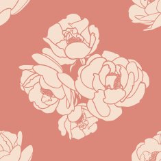 Seamless pattern with pink roses