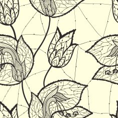 Flower lacy seamless background N16