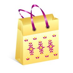 shopping bag with easter motive