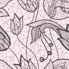 Flower lacy seamless background N17