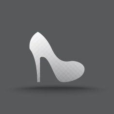Vector of transparent high heel shoes icon N2