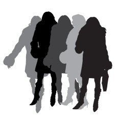 Vector silhouette of a woman N672